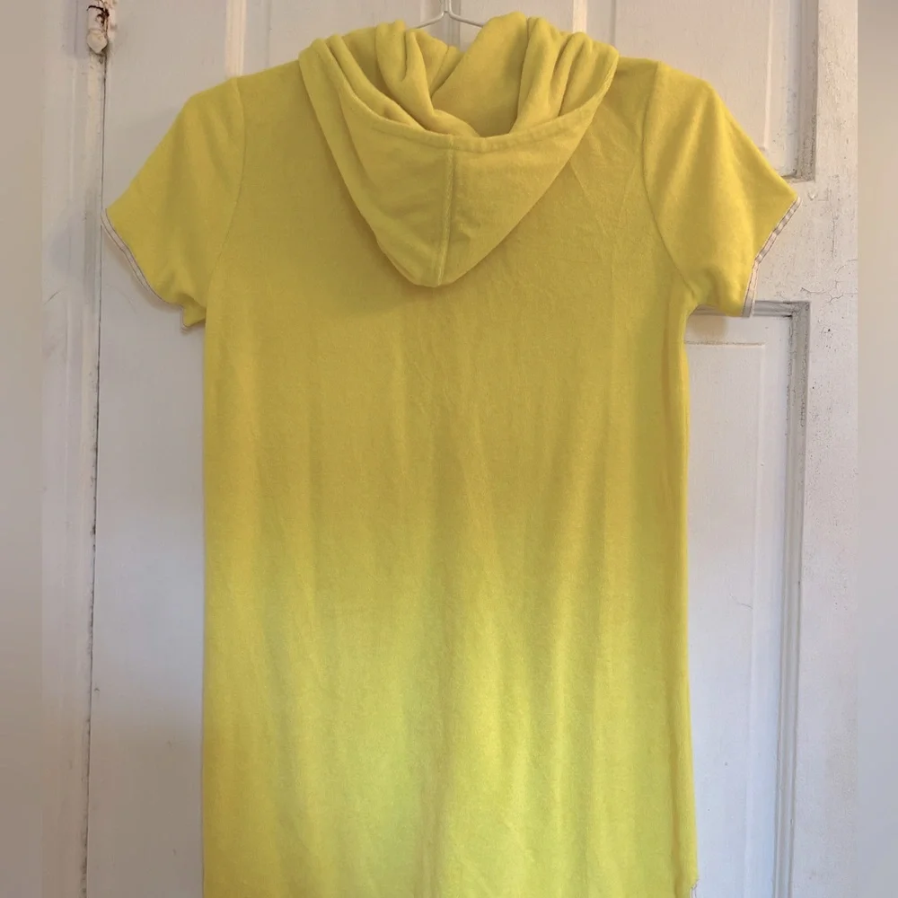 Crewcuts Yellow Hoodie swim coverup with Red Tassel in size 14